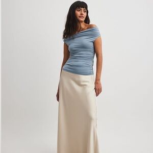 Blue Off-Shoulder Women's Top